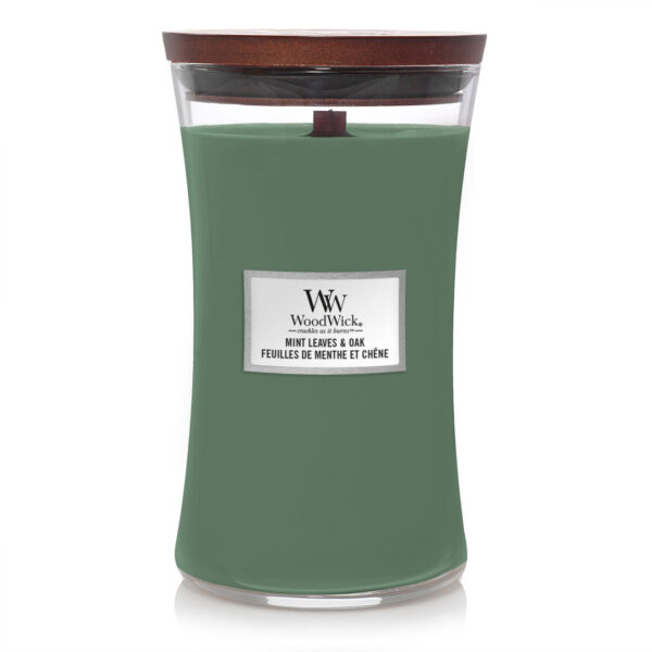 WoodWick® Large Candle – Mint Leaves & Oak