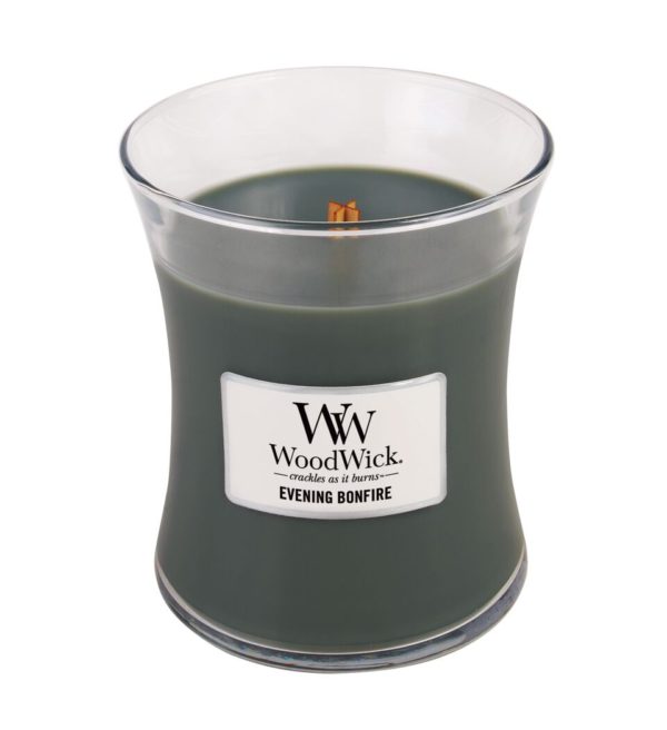 WoodWick® Medium Candle – Evening Bonfire (verlaat assortiment)