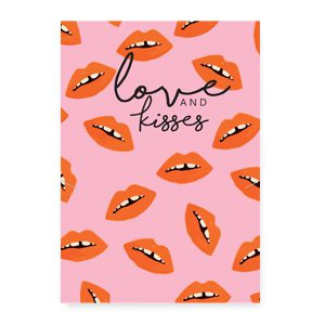 Geschenkkaart: love and kisses