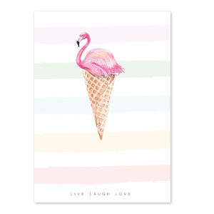 Geschenkkaart: live laugh love