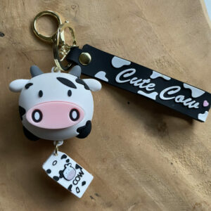 Cute Cow  – Siliconen cartoon sleutelhanger.