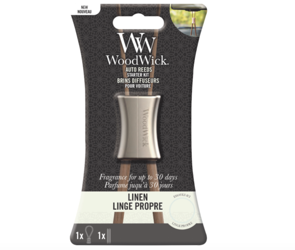 Woodwick- Auto Reeds Starter Kit – Linen (VERLAAT ASSORTIMENT)