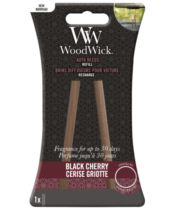 Woodwick- Auto Reeds Refill – Black Cherry (VERLAAT ASSORTIMENT)