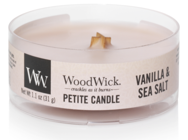 WoodWick® Petite Candle – Vanilla & Sea Salt (Laatste stuks verkrijgbaar)