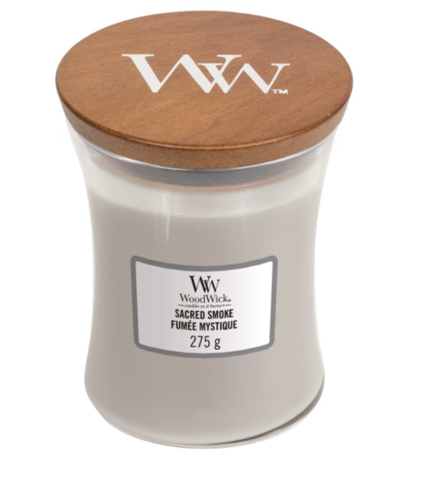 WoodWick® Medium Candle – Sacred Smoke (verlaat assortiment)