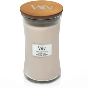 WoodWick® Large Candle – Vanilla & Sea Salt