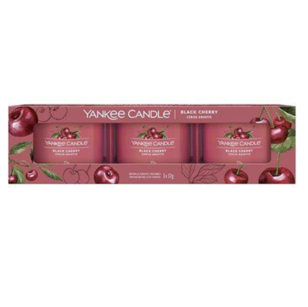 Yankee Candle® Fillded Votive 3-Pack – Black Cherry