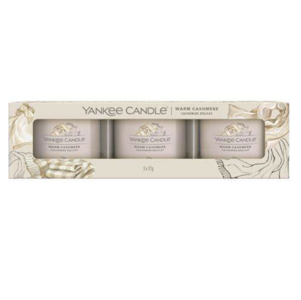 Yankee Candle® Fillded Votive 3-Pack – Warm Cadhmere