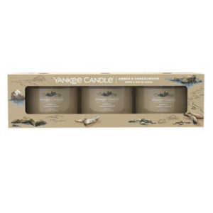 Yankee Candle® Fillded Votive 3-Pack – Amber & Sandalwood